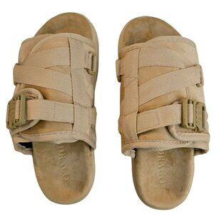 DRACO Slides Size 7-8 7.5 Men's Sandstorm Beige Remastered Sandals Shoes NEW+Bag